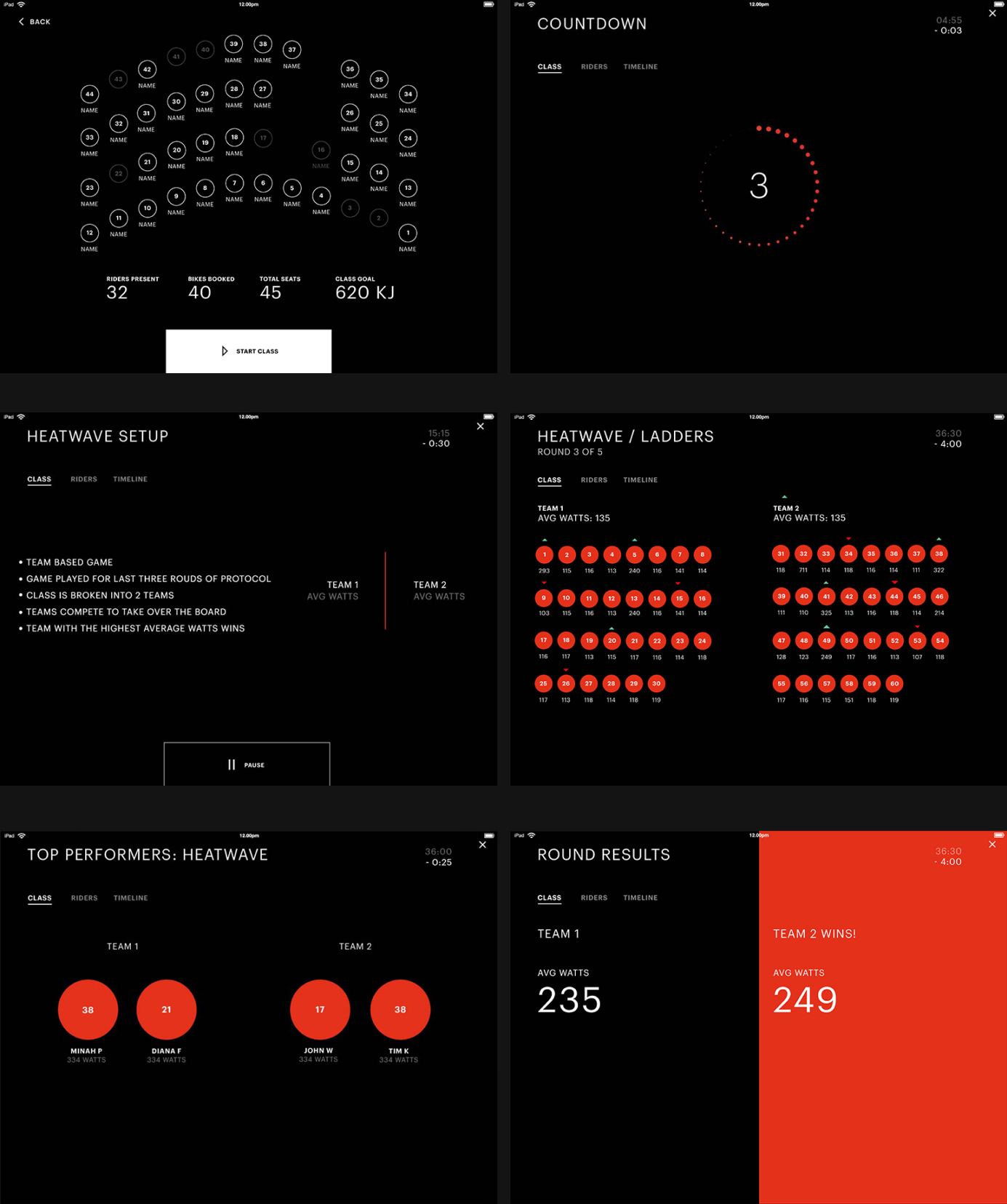 Equinox instructors app tablet